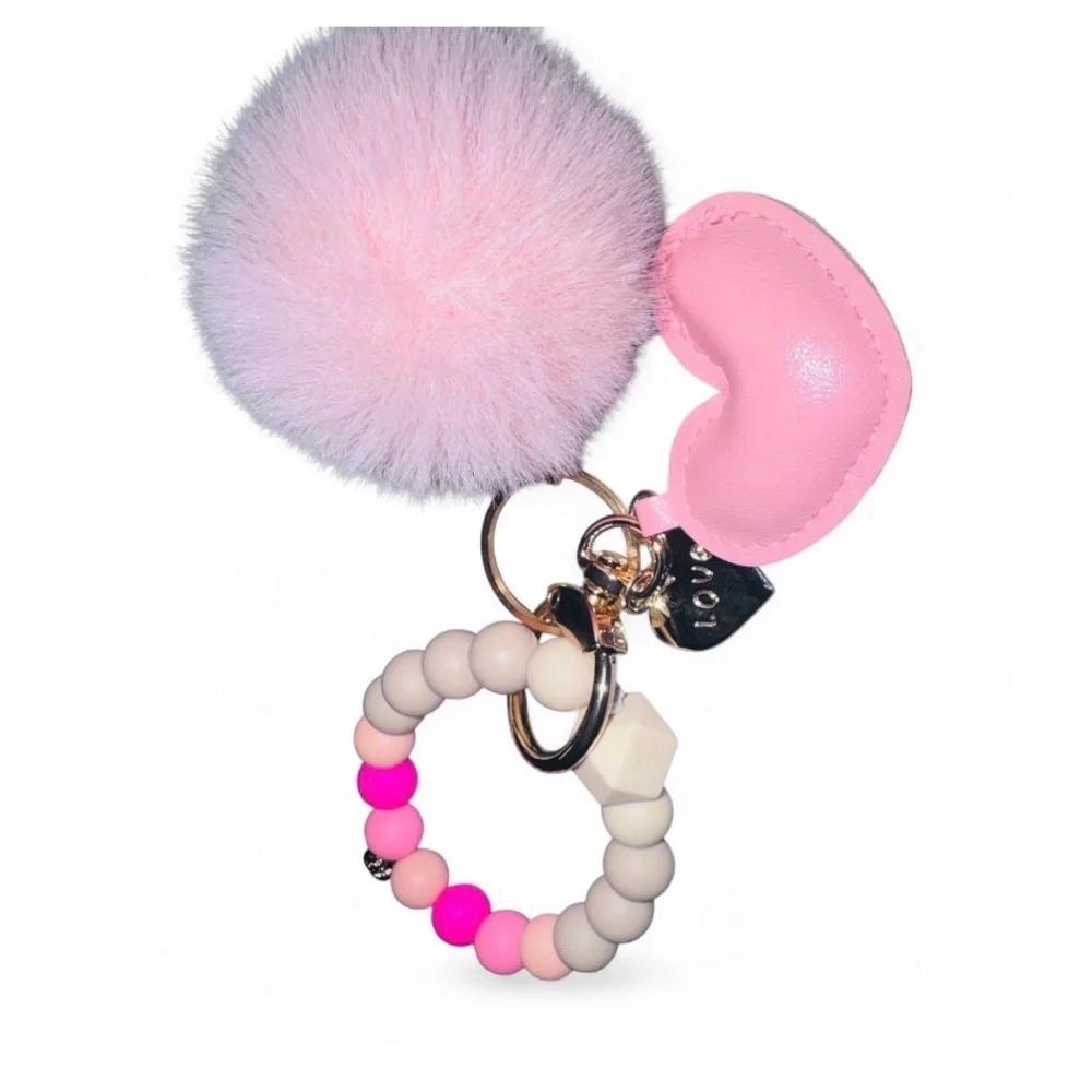 Soft Girl Energy Women’s Silicone Beaded Keychain 🩷